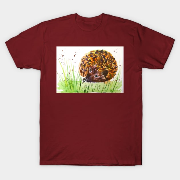 Sweet Hedgehog T-Shirt by Casimirasquirkyart